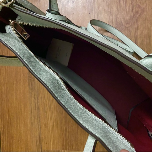 Eva Medium Zip Top Satchel in Mint Frosting - Picture 6 of 6